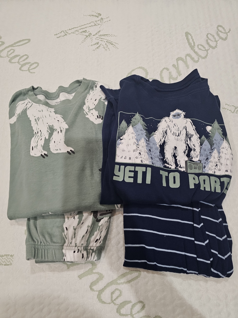 Carter's Kids Yeti Pajama Set - Navy & Sage